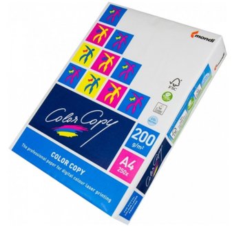 Картон Mondi Color Copy, А4, 200g/m2, 250л., бял | JAR Computers КАРТОН БЯЛ COLOR COPY A4 200ГР ОП250
