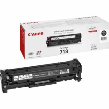 Тонер касета за Canon i-SENSYS LBP7200/MF8330Cdn/MF8350Cdn/MF724Cdw/MF728Cdw/MF729Cx, Black - CRG-718BK - P№ 2662B002, заб.: 3400 брой копия image