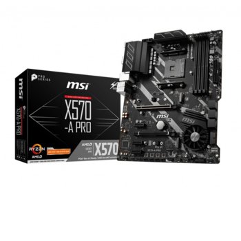 Дънна платка MSI, X570-A PRO /AM4, X570, AM4, M2, 6 x SATA 6Gb/s, 3 x PCIe (USB 2.0/HDMI/USB 3.2 Gen2(Type-A + C)/USB 3.2 Gen1 Type-A/Optical S/PDIF out), ATX | JAR Computers MSI X570-A PRO AM4