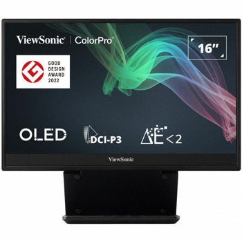 Монитор ViewSonic VP16-OLED, 15.6" (39.62 cm) OLED панел, Full HD, 1ms, 20 000 000:1, 400 cd/m2, mHDMI, USB-C | JAR Computers ViewSonic VP16-OLED