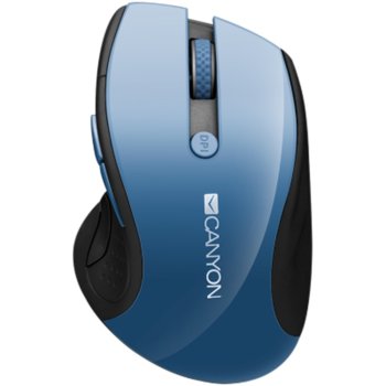 Мишка Canyon CNS-CMSW01BL, оптична(1600 dpi), безжична, USB, синя | JAR Computers Canyon CNS-CMSW01BL