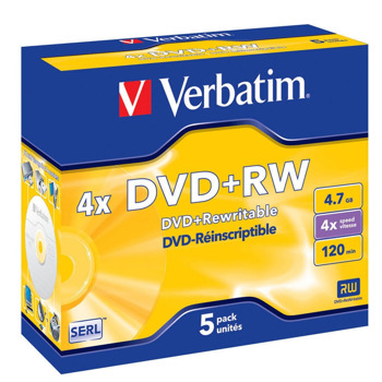 Verbatim DVD+RW 4.7GB 5бр. 43229