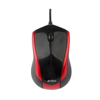Мишка A4Tech OP-400-2, оптична, 1000dpi, черно-червена, USB | JAR Computers A4Tech OP-400-2