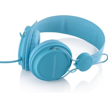 Слушалки Modecom MC-400 FRUITY, микрофон, сини | JAR Computers Слушалки с микрофон Modecom MC-400 FRUITY (сини)