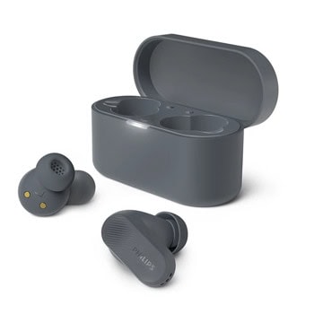 Слушалки Philips TAT3509GY/00, безжични, Bluetooth, микрофон, IPX4 защита, ANC шумопотискане, сиви | JAR Computers Слушалки Philips TAT3509GY/00