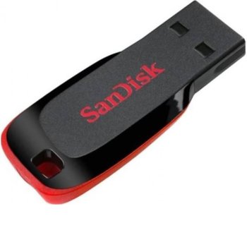 Памет 64GB USB Flash Drive SanDisk Cruzer Blade, USB 2.0, черен | JAR Computers 64GB SanDisk Cruzer Blade USB 2.0 SDCZ50-064G-B35