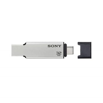 Памет 32GB USB Flash Drive, Sony USM32CA2, USB-A/USB-C 3.1, OTG, сребриста | JAR Computers Sony 32GB OTG USM32CA2