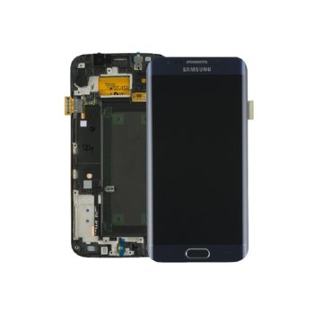 Дисплей за Samsung Galaxy S6 Edge SM-G925F, Original with frame and home button, черен | JAR Computers Samsung Galaxy S6 Edge SM-G925F 96350