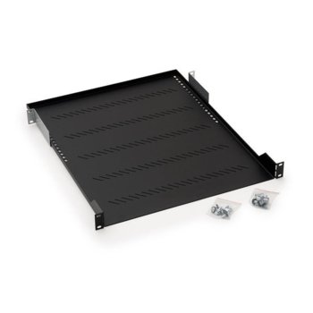 Тава Triton RAB-UP-450-A1 за комуникационен шкаф, 19", 1U, 450мм дълбочина, 40кг товароносимост, перфорирана | JAR Computers Triton RAB-UP-450-A1