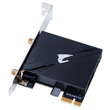 Мрежови адаптер Gigabyte Aorus GC-WIFI7, 5800Mbps, Wireless BE, 2.4GHz/5GHz/6GHz, PCIe x1, Wi-Fi 7, Bluetooth 5.3, 2Tx2R антена | JAR Computers Gigabyte Aorus GC-WIFI7