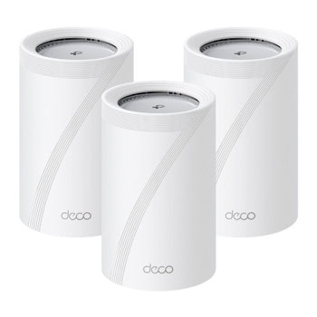 Мрежеста система TP-Link Deco BE65 Pro (3-pack), 11000Mbps, 2.4GHz (688 Mbps)/ 5GHz (4324Mbps)/ 6GHz (5764Mbps), Wireless BE, 2x 100/1000/2500/5000Mbps WAN/LAN, 1x 100/1000/2500Mbps WAN/LAN, 1x USB-A, 4 вътрешни антени | JAR Computers TP-Link Deco BE65 Pro(3-pack)