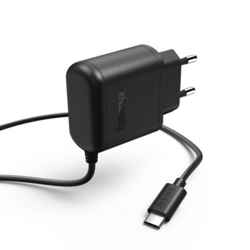 Зарядно устройство Hama Charger 173617, от контакт към USB C(м), 5V, 3A, черно image