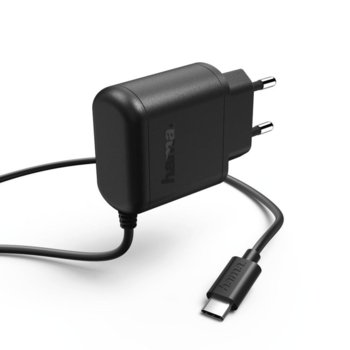 Зарядно устройство Hama Charger 173617, от контакт към USB C(м), 5V, 3A, черно | JAR Computers Hama Charger 173617