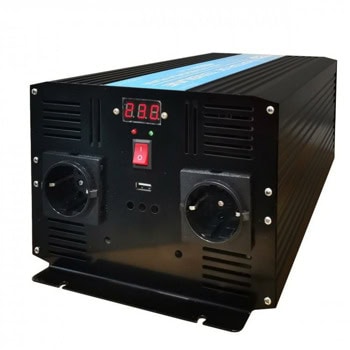 Инвертор Ted Electric TED000415, 4000W, от DC 12V към AC 230V, чиста синусоида, за кола | JAR Computers Ted Electric TED000415