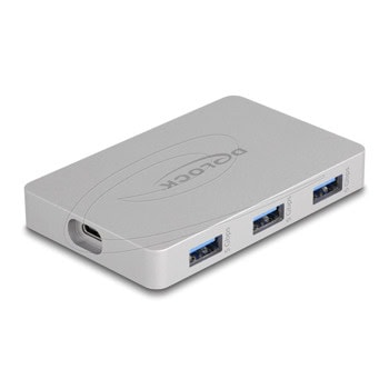 USB Хъб Delock 64279, 7 порта, от USB Type-A към 4x USB 3.2 gen 2 Type-C, 3x USB 3.1 gen 1 Type-A, сив | JAR Computers Delock 64279
