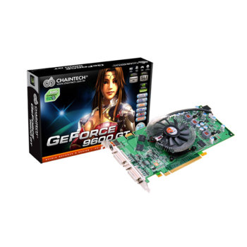 Видео карта GF 9600GT, 512MB Chaintech, BULK, PCI-E, 256bit, DDR3, 2xDVI, TV Out, 2г. Гаранция | JAR Computers GF 9600GT