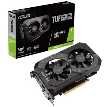 Видео карта Nvidia GeForce GTX 1660 Ti, 6GB, Asus TUF Gaming Top EVO (90YV0CT9-M0NA00), PCI-E 3.0, GDDR6, 192-bit, DP, HDMI, DVI | JAR Computers Asus TUF Gaming GeForce GTX 1660 Ti Top EVO