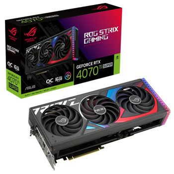 Видео карта Nvidia GF RTX 4070 Ti Super, 16GB, Asus ROG Strix OC, PCI-E 4.0, GDDR6X, 256-bit, DisplayPort, HDMI | JAR Computers Asus ROG Strix GeForce RTX 4070 Ti Super OC 90YV0K