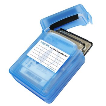 Кутия 2.5" (6.35 cm) LogiLink Protection Box Blue, за 2 2.5" хард диска, син | JAR Computers LogiLink Protection Box Blue