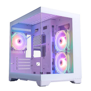 Кутия 1stPlayer MV6-TP White, mATX/Mini-ITX, 2x USB 3.0, 3x 120 mm ARGB вентилатора, с прозорец, бяла, без захранване | JAR Computers Кутия 1stPlayer MV6-TP бяла