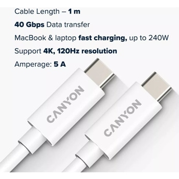 Кабел Canyon UC-44 USB-C м to USB-C м