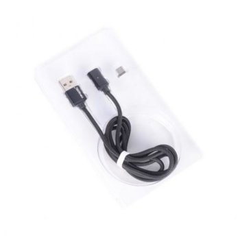 Кабел HQ-C3670, от USB A(м) към USB Micro B(м), 1m, магнитен, черен | JAR Computers USB A(м) към USB Micro B(м) 1m ROY21013763