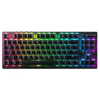 Клавиатура Razer DeathStalker V2 Pro Tenkeyless Black (RZ03-04370100-R3M1), безжична/жична, Bluetooth, Wireless, гейминг, Razer Linear Optical суичове, RGB подсветка, черна, USB type-C | JAR Computers Razer DeathStalker V2 Pro Tenkeyless Black
