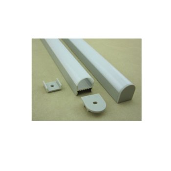 LED алуминиев профил M001D-RM, 22x20mm, 2m дължина, за ленти до 16mm | JAR Computers LED алуминиев профил M001D-RM