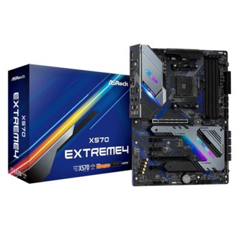 Дънна платка ASRock X570 Extreme4, X570, AM4, DDR4, PCIe 4.0 (HDMI)(CFX), 8x SATA3 6.0 Gb/s, 1x Hyper M.2 Socket, 6x USB 3.2, ATX | JAR Computers ASRock X570 Extreme4