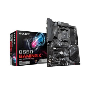 Дънна платка Gigabyte B550 GAMING X, AM4, B550, DDR4, PCI-E 4.0, (HDMI&DVI-D), (CFX), 4x SATA 6Gb/s, 2x M.2, USB 3.2 Gen 2, ATX | JAR Computers Gigabyte B550 GAMING X
