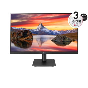 Монитор LG 24MP400P-B, 23.8" (60.45 cm), IPS панел, 75Hz, Full HD, 5ms, 1000:1, 250 cd/m2, HDMI, VGA | JAR Computers LG 24MP400P-B