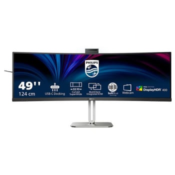 Монитор Philips 49B2U6900CH/00, 48.8" (123.9cm) VA панел, 75Hz, DQHD, 4ms, 80 000 000:1, 450cd/m2, DisplayPort, HDMI, USB, USB-C | JAR Computers Philips 49B2U6900CH/00