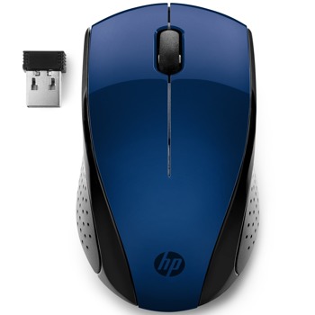 Мишка HP 220, оптична (1600 dpi), безжична, USB, синя image