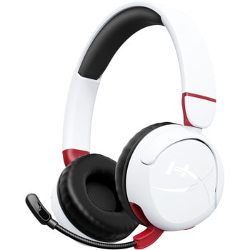 Слушалки HyperX Cloud Mini Wireless, безжични/жични, Bluetooth, Jack 3.5mm, микрофон, до 25 часа време на работа, 30mm неодимови мембрани, бели | JAR Computers HyperX Cloud Mini Wireless White 7G8F2AA