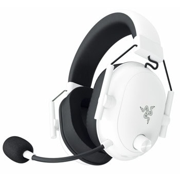 Слушалки Razer BlackShark V2 HyperSpeed White Ed., жични/безжични, Bluetooth, USB, микрофон, гейминг, 50mm драйвери, до 70 часа време на работа, бели | JAR Computers Razer BlackShark V2 HyperSpeed White Ed.