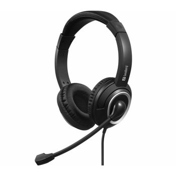 Слушалки Sandberg 126-47, USB-C, микрофон, 40mm говорители, черни | JAR Computers Слушалки Sandberg 126-47