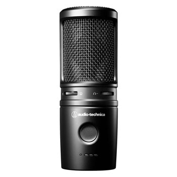 Микрофон Audio-Technica AT2020USB-XP, кондензаторен, кардиоиден, LED подсветка, 24-bit/192kHz запис, USB-C, Jack 3.5mm, черен | JAR Computers Audio-Technica AT2020USB-XP