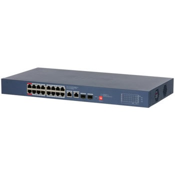 Суич Dahua CS4220-16GT-135, 20 порта, 16x 10/100/1000Mbps RJ-45 PoE, 2x 10/100/1000Mbps RJ45 (uplink), 2x SFP | JAR Computers Dahua CS4220-16GT-135