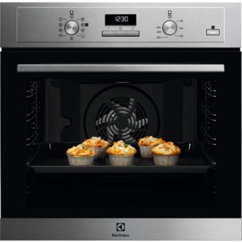 Фурна за вграждане Electrolux EOD3H70X, енергиен клас A, 72л. обем на фурната, 2990W, VelvetClosing ® система, функция SteamBake, халогенно осветление на фурната, телескопични водачи, инокс | JAR Computers ELECTROLUX EOD3H70X