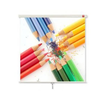 Екран Avtek Wall Standard 200, ръчен за монтаж на стена или таван, Matt White, 2000 x 2000 мм, 111", 1:1 | JAR Computers Avtek Wall Standard 200