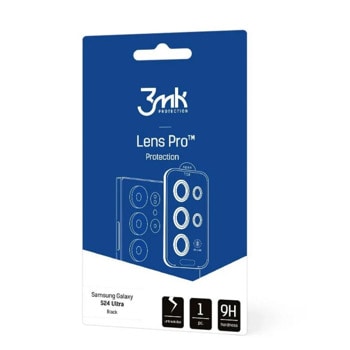Протектор от закалено стъкло /Tempered Glass/ за задна камера, 3MK Lens Pro Protection, за Samsung Galaxy S24 Ultra, 1бр. в опаковка | JAR Computers Протектор 3MK Lens Pro Protection for S24 Ultra
