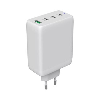 Зарядно устройство Canyon OnCharge 100ACC, от контакт към 3x USB C(ж), 1x USB A(ж), 20V/5A, бяло, 100W | JAR Computers Canyon OnCharge 100ACC White CNS-CUW100ACC