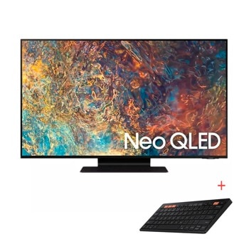 Телевизор Samsung QN90A (QE55QN90AATXXH) в комплект с клавиатура Samsung Smart Keyboard Trio 500 Black, 55" (139.7 cm) 4K/UHD QLED Smart TV, HDR, DVB-T2/C/S2 x2, LAN, Wi-Fi, Bluetooth, 4x HDMI, 2x USB | JAR Computers Samsung QE55QN90AATXXH_EJ-B3400UBEGEU