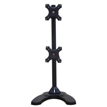 Стойка за монитор NewStar FPMA-D700DDV, за плот, за екрани от 10" до 27", VESA до 100 x 100, макс. тегло до 6кг., регулируема, за 2 бр. монитора, черна | JAR Computers NewStar FPMA-D700DDV