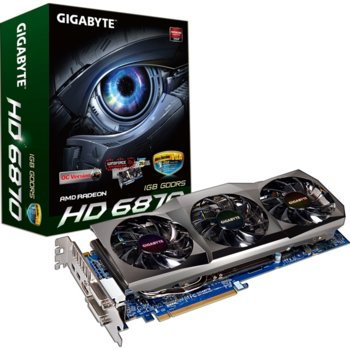 Видео карта AMD 6870, 1GB, Gigabyte R687OC-1GD, refurbished, PCI-E, DDR5, 256bit, HDMI, 2x miniDisplayPort, 2xDVI (HDCP) | JAR Computers Gigabyte R687OC-1GD