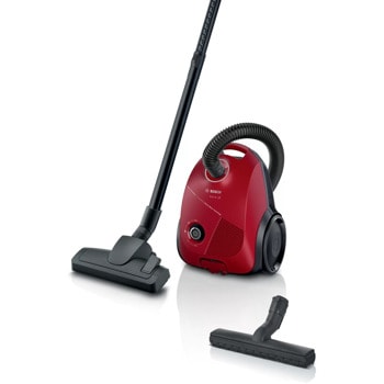 Прахосмукачка Bosch BGBS2RD1H, с торба, 8 m. радиус на действие, 600W, червена | JAR Computers Bosch BGBS2RD1H