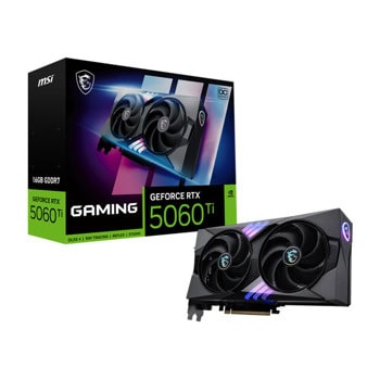 Видео карта Nvidia GF RTX 5060 Ti, 16GB, MSI Gaming, OC, PCI-E 5.0, GDDR7, 128-bit, DisplayPort, HDMI | JAR Computers MSI GF RTX 5060 Ti 16GB Gaming OC 912-V535-006