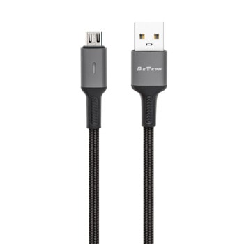 Кабел DeTech DE-C39M, от USB A(м) към USB-Micro(м), 1m, черен | JAR Computers DeTech DE-C39M 40200