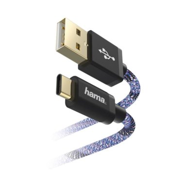 Hama Sporty USB-C мъжко-USB-A мъжко, 1.5 м.
