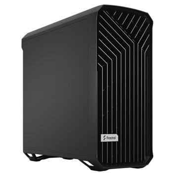 Кутия Fractal Design Torrent Black Solid, E-ATX/ATX/mATX/ITX, 1x USB 3.1, 2x USB 3.0, прозорец, черна, без захранване | JAR Computers Fractal Torrent Black Solid